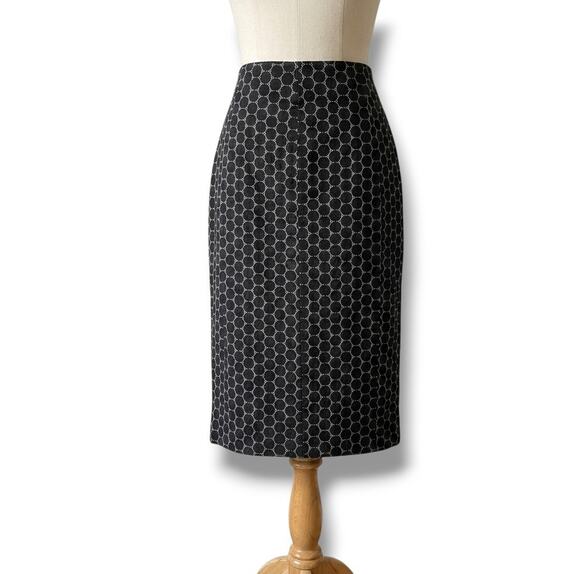 Elle Dresses & Skirts - ELLE women's Black & White Geometric Honeycomb Pencil Skirt Size Small